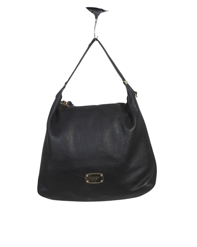Michael Kors Black Pebbled Leather Hobo Shoulder Bag
