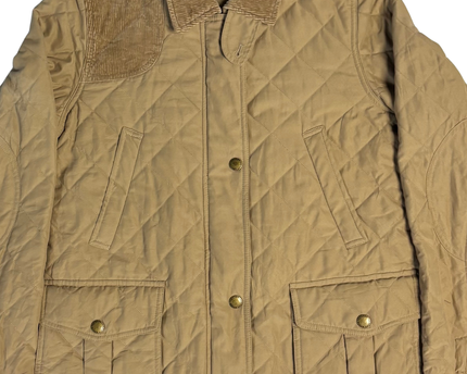 Ralph Lauren Tan Quilted Utility Shooting Jacket