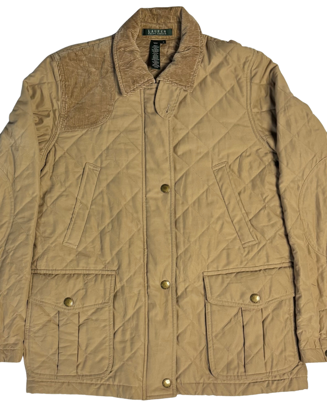 Ralph Lauren Tan Quilted Utility Shooting Jacket
