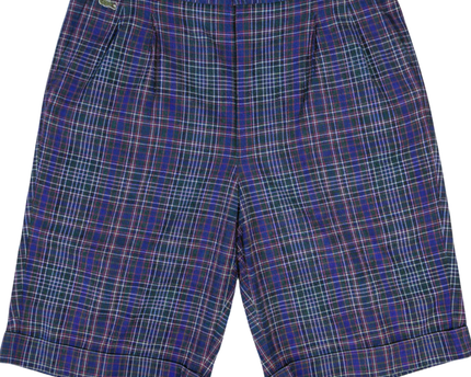 Lacoste Blue Plaid Vintage Bermuda Shorts