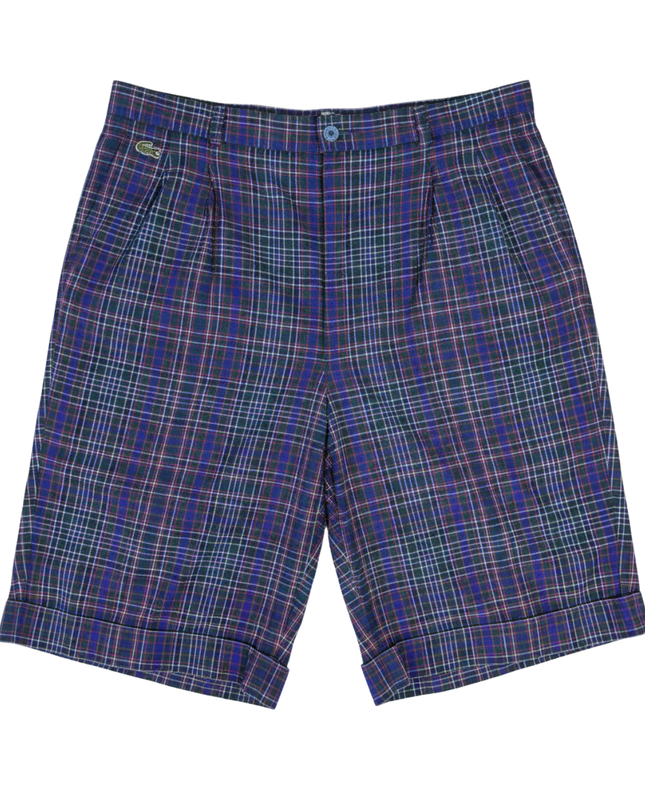 Lacoste Blue Plaid Vintage Bermuda Shorts