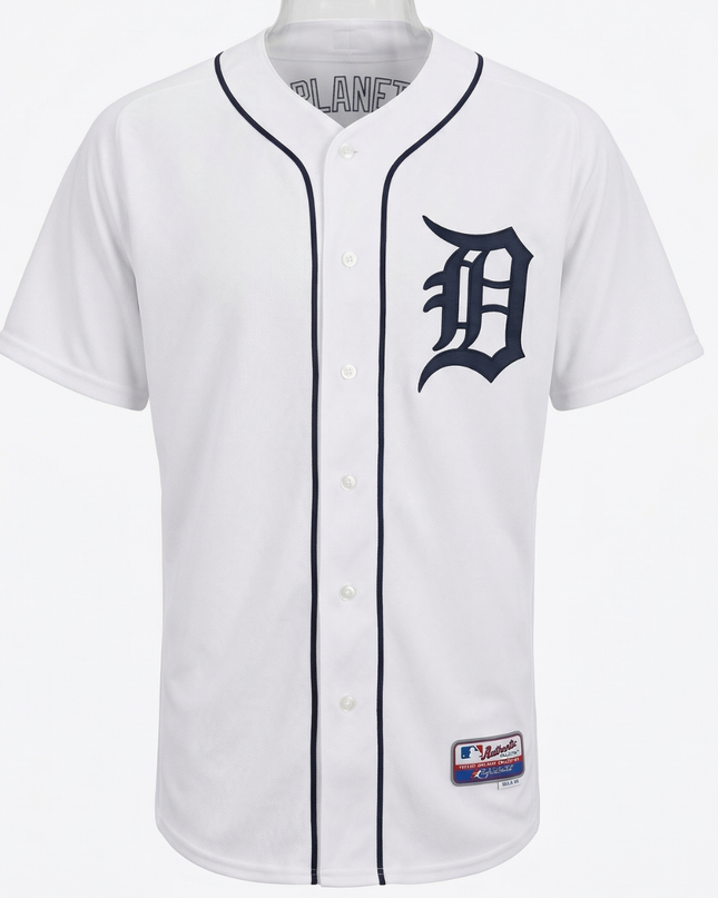 Majestic White Detroit Tigers Verlander Authentic Collection Baseball Jersey