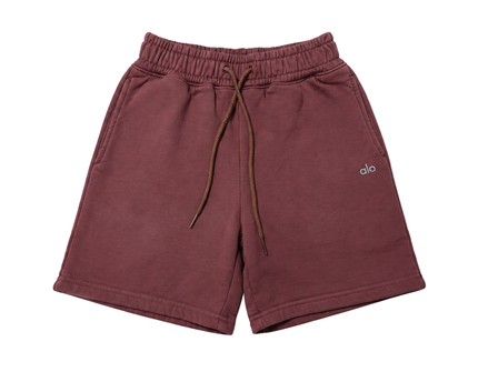 Alo Maroon Drawstring Sweat Shorts