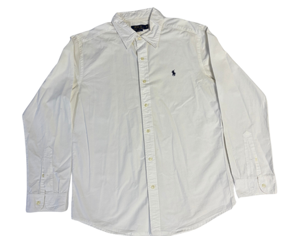 Polo Ralph Lauren White Slim Fit Long Sleeve Button-Down Shirt