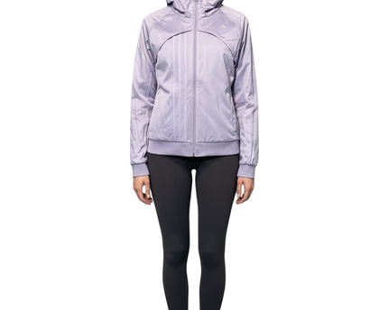 Adidas Purple Full-Zip High-Neck Ventilated Sports Track Jacket