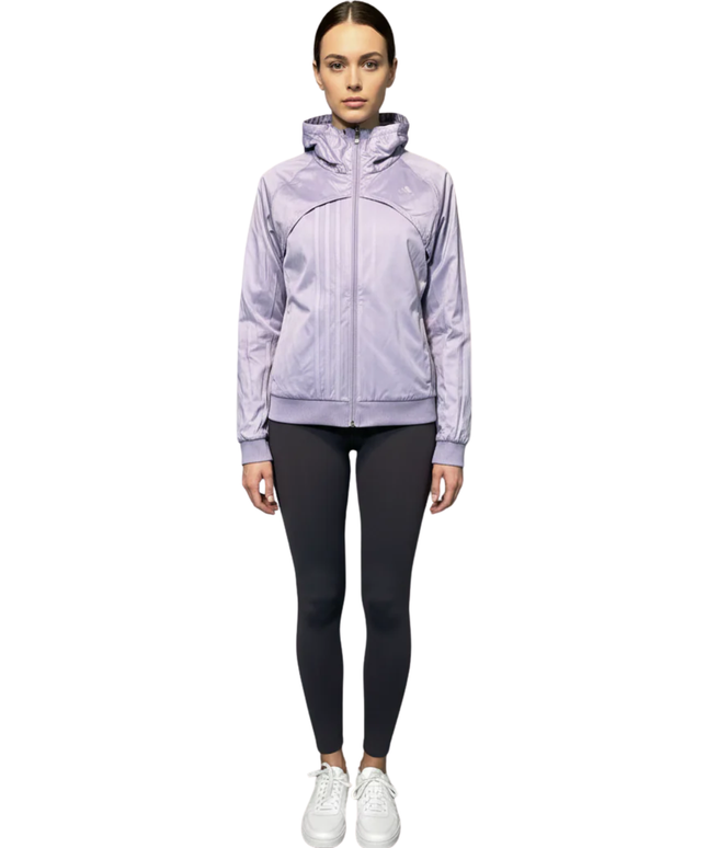Adidas Purple Full-Zip High-Neck Ventilated Sports Track Jacket