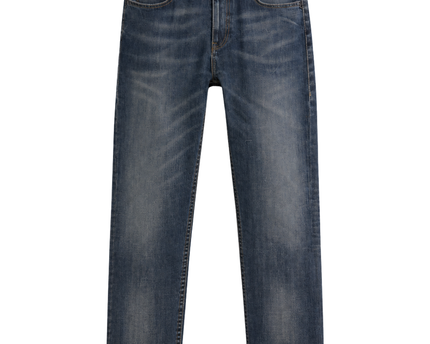 Levi's 504 Straight Fit Dark Blue Faded Denim Jeans