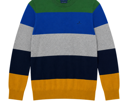 GANT Multicolor Striped Cotton Cashmere Sweater