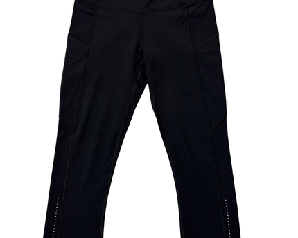Lululemon Black High-Waisted Athletic Cropped Leggings with Side Pockets