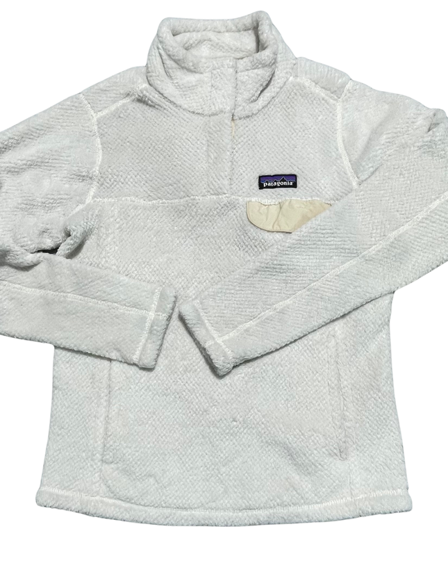 Patagonia White Re-Tool Snap-T Fleece Pullover Sweatshirt