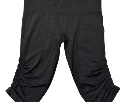 Lululemon Charcoal Ruched Cropped Leggings