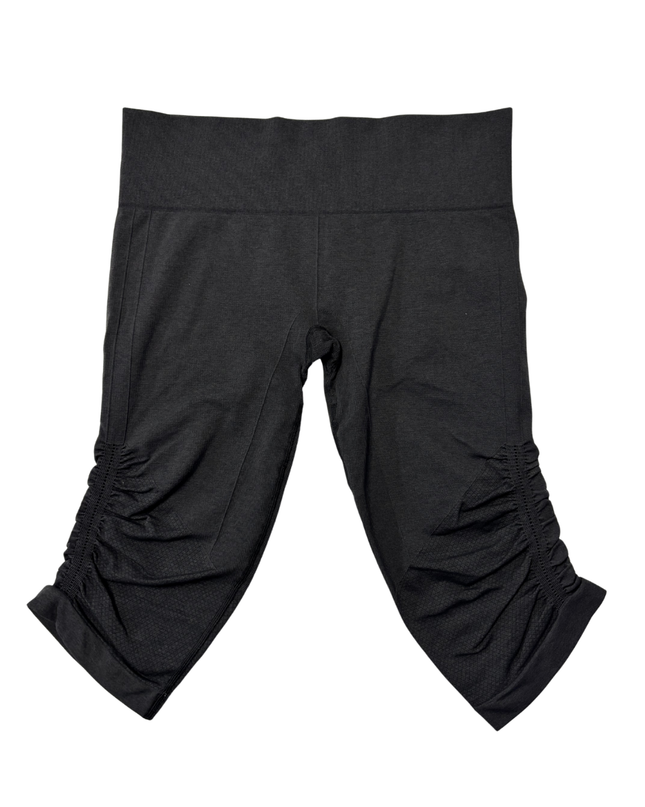 Lululemon Charcoal Ruched Cropped Leggings