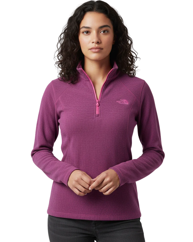 The North Face Magenta Polartec Quarter-Zip Fleece Pullover