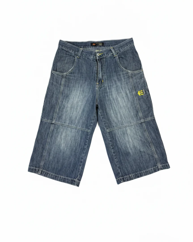 Etnies Blue Baggy Skater Denim Shorts