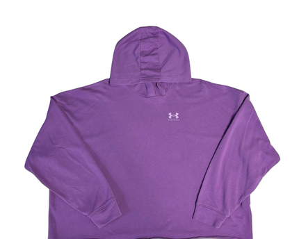 Under Armour Purple Relaxed Fit Cropped Hoodie