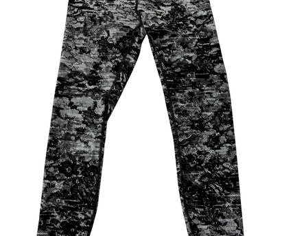 Lululemon Black and White Print Cropped Leggings
