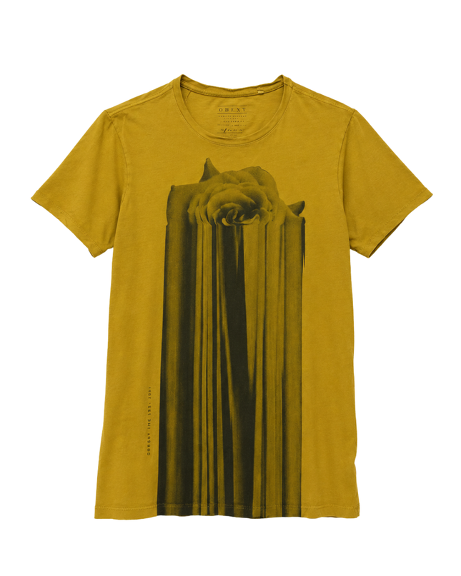 GUESS Yellow Distorted Rose Graphic T-Shirt
