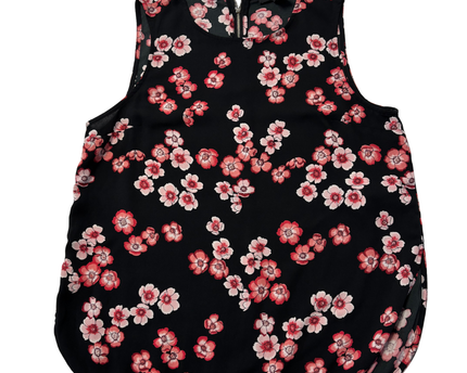 Forever 21 Black Floral Print Sleeveless Top