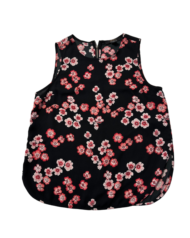 Forever 21 Black Floral Print Sleeveless Top