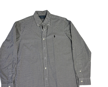 Ralph Lauren Black/White Gingham Custom Fit Shirt