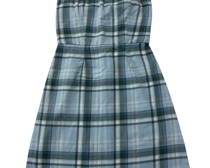Aeropostale Blue Plaid Smocked Back Mini Cami Dress