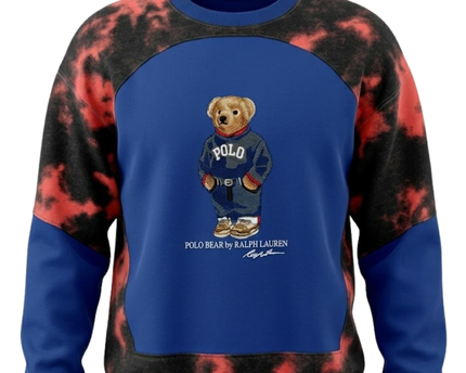 Reworked Ralph Lauren Multicolor Polo Bear Graphic Sweatshirt