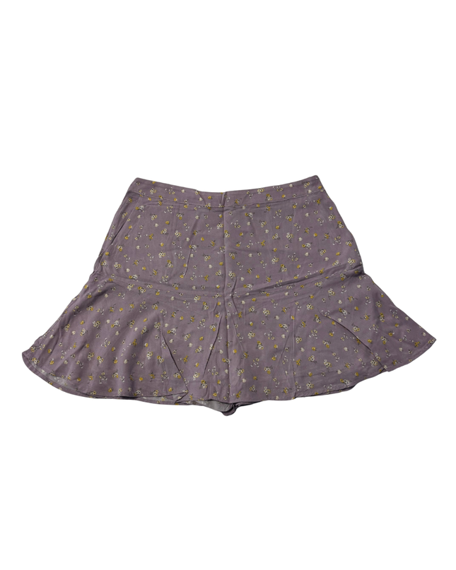 Hollister Purple Floral Ultra High-Rise Mini Skirt