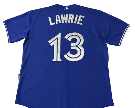 Majestic Blue Toronto Blue Jays Brett Lawrie #13 Baseball Jersey Size 52