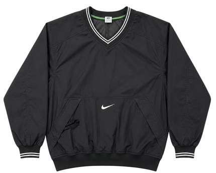 Nike Black Vintage V-Neck Windbreaker Pullover Jacket