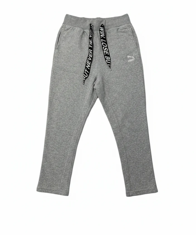Puma Heather Grey Graphic Drawstring Joggers