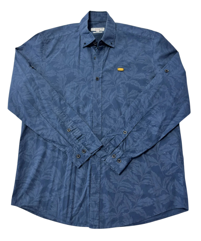 U.S. Polo Assn. Blue Leaf Print Button-Down Shirt