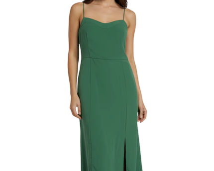 Abercrombie & Fitch Green Smocked Midi Dress