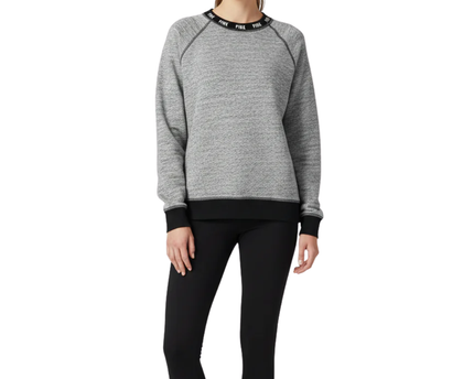 PINK Grey Marl Raglan Sleeve Sweatshirt
