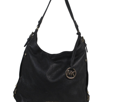 Michael Kors Black Pebbled Leather Hobo Bag
