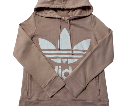 Adidas Pink Trefoil Graphic Pullover Hoodie