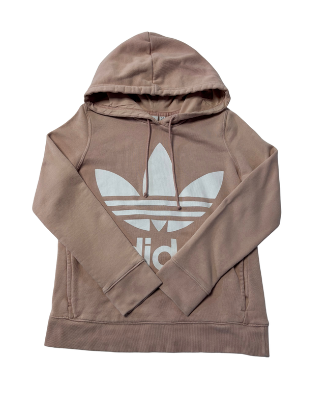 Adidas Pink Trefoil Graphic Pullover Hoodie