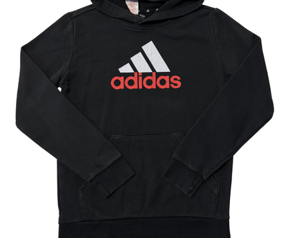Adidas Black Graphic Logo Hoodie