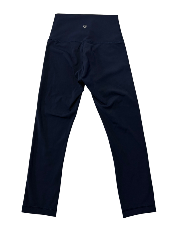 Lululemon Navy Blue High-Rise Cropped Performance Leggings