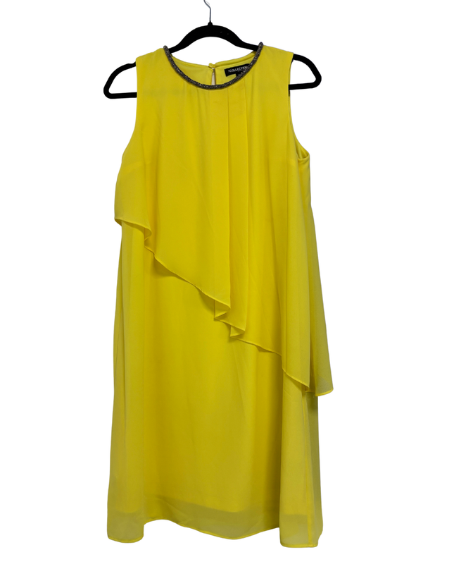 The Collection Debenhams Yellow Embellished Layered Sleeveless Dress