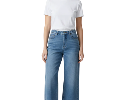 Riva Blue Wide Leg High Waisted Denim Jeans