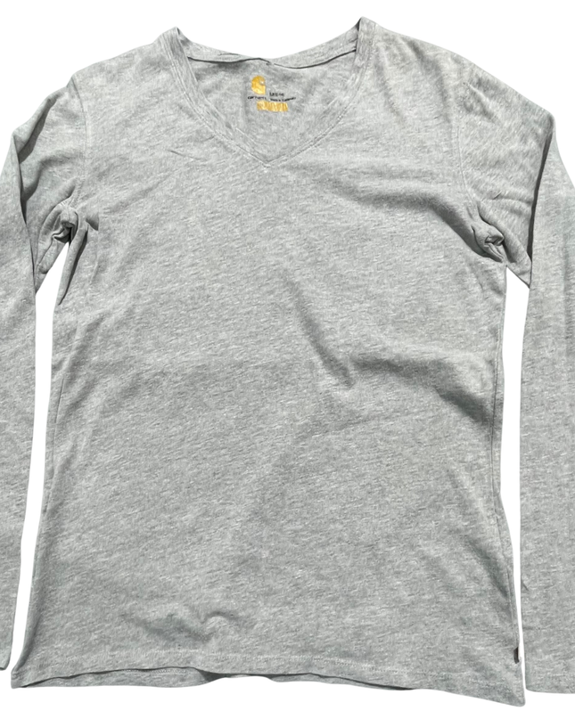 Carhartt Grey Relaxed Fit Long Sleeve V-Neck T-Shirt