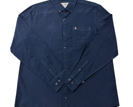 Original Penguin Navy Blue Long-Sleeve Button-Down Shirt