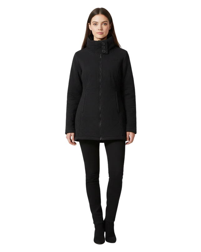 The North Face Women's Black Quilted Full Zip High-Neck Jacket