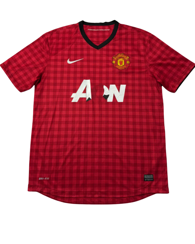 Manchester United 2012-13 Home Nike Red Gingham Jersey