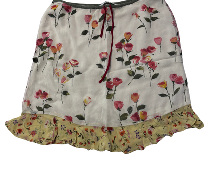 Tommy Hilfiger Multi-color Floral Ruffle Hem Mini Skirt