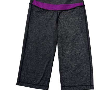 Lululemon Activewear Charcoal Grey/Purple Cropped Leggings