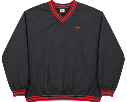 Nike Black V-Neck Windbreaker Pullover Sports Upper