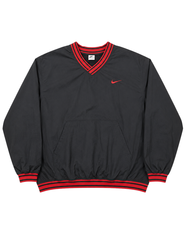 Nike Black V-Neck Windbreaker Pullover Sports Upper