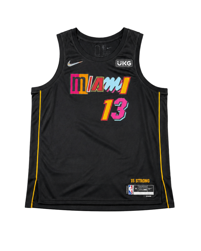Nike Black Miami Heat Bam Adebayo City Edition Jersey