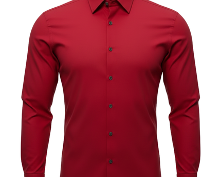 Hugo Boss Red Long Sleeve Button-Up Dress Shirt